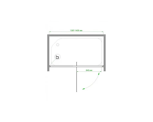 Купить Душевая дверь 140 см Royal Bath RB140HV-T-CH прозрачное в магазине сантехники Santeh-Crystal.ru