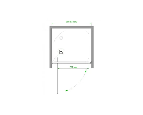 Купить Душевая дверь 90 см Royal Bath RB90HV-T-CH прозрачное в магазине сантехники Santeh-Crystal.ru