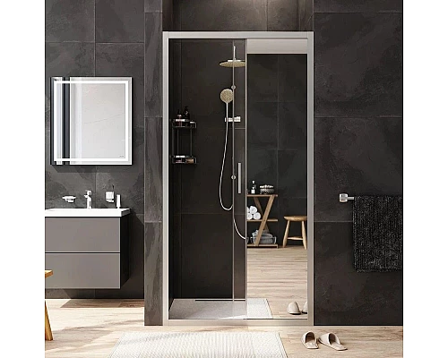 Приобрести Душевая дверь 100 см Am.Pm Gem W90G-100-1-195MMir зеркальное в магазине сантехники Santeh-Crystal.ru