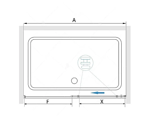 Заказать Душевая дверь 100 см RGW SV-13 Stilvoll 06321310-11 прозрачное в магазине сантехники Santeh-Crystal.ru