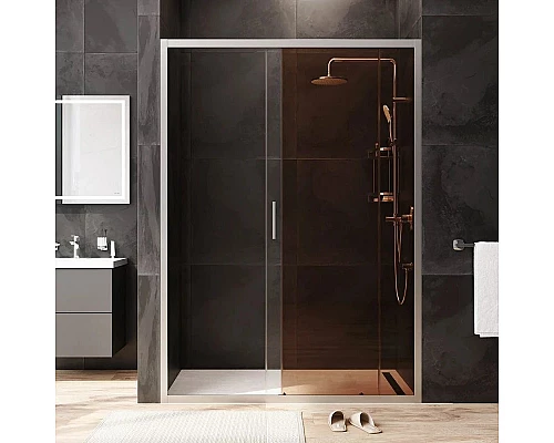 Приобрести Душевая дверь 140 см Am.Pm Gem W90G-140-1-195MBr бронза в магазине сантехники Santeh-Crystal.ru
