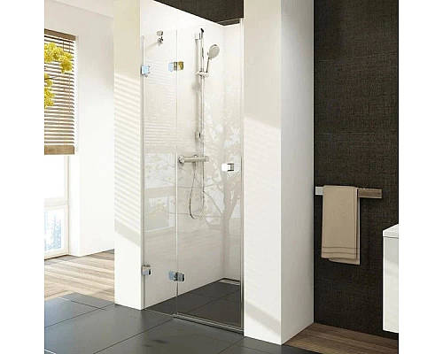 Купить Душевая дверь 80 см Ravak Brilliant BSD2 A-L + B SET L 0UL4AA00Z1 + D01000A084 прозрачное в магазине сантехники Santeh-Crystal.ru