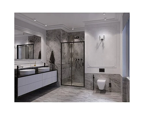 Приобрести Душевая дверь 120 см Ambassador Forsa 17021218AB прозрачное в магазине сантехники Santeh-Crystal.ru