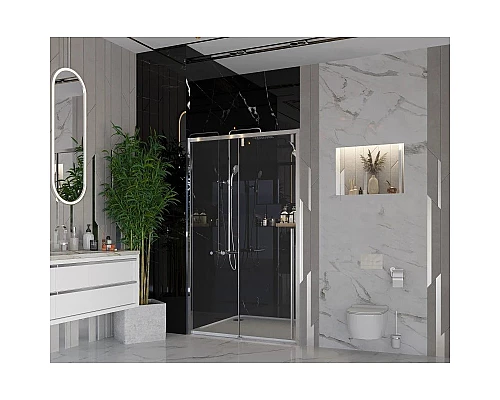 Приобрести Душевая дверь 130 см Ambassador Intense 110021102IX прозрачное в магазине сантехники Santeh-Crystal.ru