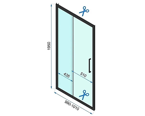 Приобрести Душевая дверь 100 см Rea Rapid Slide REA-K5611 прозрачное в магазине сантехники Santeh-Crystal.ru