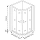 Заказать Душевой уголок 100х100 см Good Door Latte R-100-G-WE grape в магазине сантехники Santeh-Crystal.ru