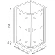 Купить Душевой уголок 90х90 см Good Door Latte R-90-C-WE прозрачное в магазине сантехники Santeh-Crystal.ru