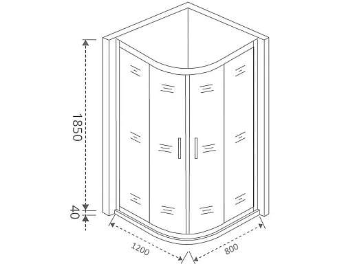 Купить Душевой уголок 120х80 см Good Door Latte R-120-C-WE прозрачное в магазине сантехники Santeh-Crystal.ru