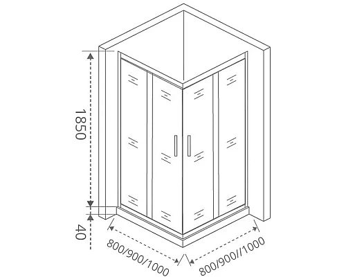 Заказать Душевой уголок 90х90 см Good Door Infinity CR-90-C-CH прозрачное в магазине сантехники Santeh-Crystal.ru