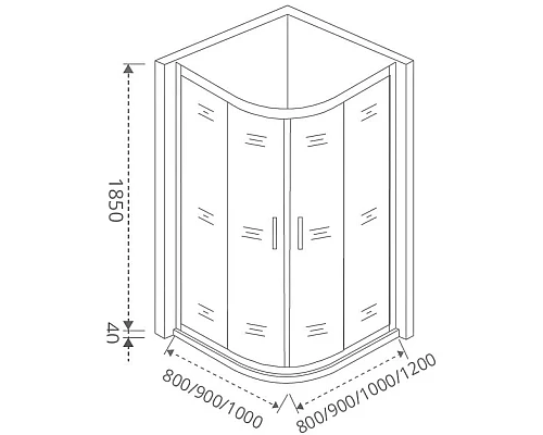 Купить Душевой уголок 100х100 см Good Door Infinity R-100-C-CH прозрачное в магазине сантехники Santeh-Crystal.ru