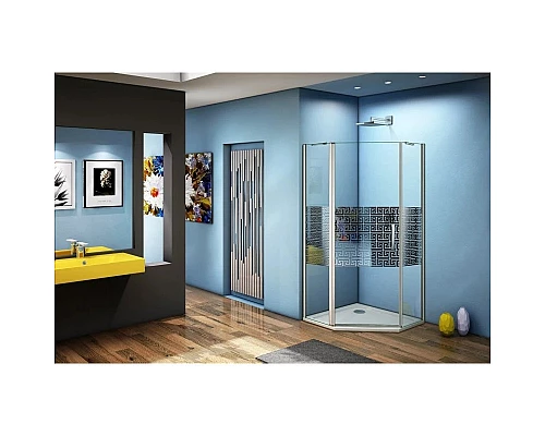 Заказать Душевой уголок 90х90 см Good Door Fantasy PNT-90-F-CH прозрачный с рисунком в магазине сантехники Santeh-Crystal.ru