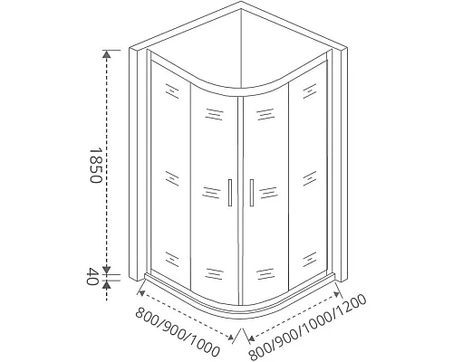 Заказать Душевой уголок 90х90 см Good Door Infinity R-90-G-CH grape в магазине сантехники Santeh-Crystal.ru