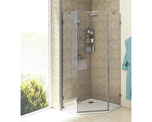 Заказать Душевой уголок 98х98 см Акватон Lax FES L 1AX023SSXX000 прозрачное в магазине сантехники Santeh-Crystal.ru