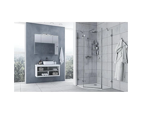 Заказать Душевой уголок 98х98 см Акватон Lax FES L 1AX023SSXX000 прозрачное в магазине сантехники Santeh-Crystal.ru