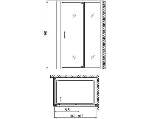 Купить Душевой уголок 100х80 см Gemy Sunny Bay S28191A-A80 прозрачное в магазине сантехники Santeh-Crystal.ru