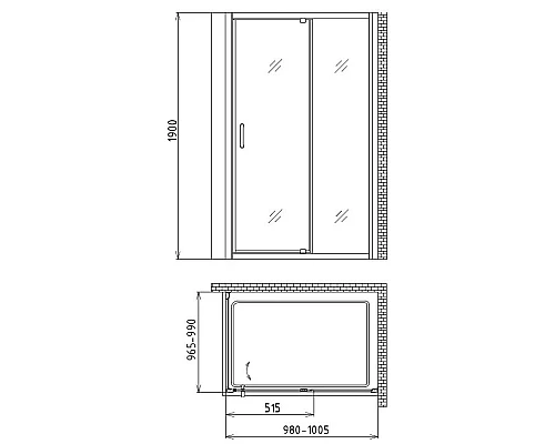 Приобрести Душевой уголок 100х100 см Gemy Sunny Bay S28191A-A100 прозрачное в магазине сантехники Santeh-Crystal.ru