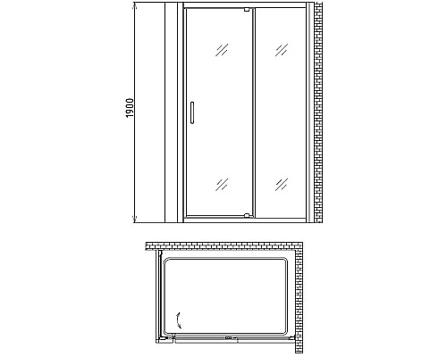 Приобрести Душевой уголок 110х90 см Gemy Sunny Bay S28191C-A90 прозрачное в магазине сантехники Santeh-Crystal.ru