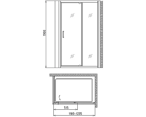 Купить Душевой уголок 120х100 см Gemy Sunny Bay S28191B-A100 прозрачное в магазине сантехники Santeh-Crystal.ru