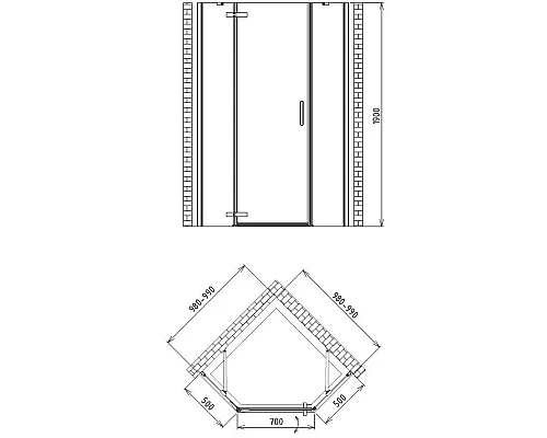 Купить Душевой уголок 100х100 см Gemy Fall Tea S29105 прозрачное в магазине сантехники Santeh-Crystal.ru
