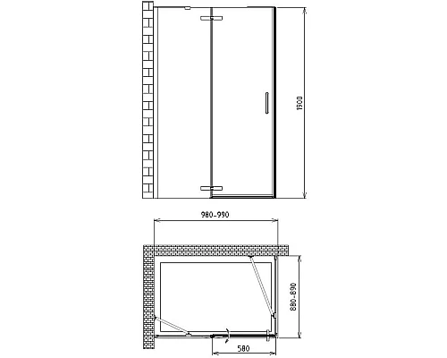 Приобрести Душевой уголок 100х90 см Gemy Fall Tea S29121 прозрачное в магазине сантехники Santeh-Crystal.ru