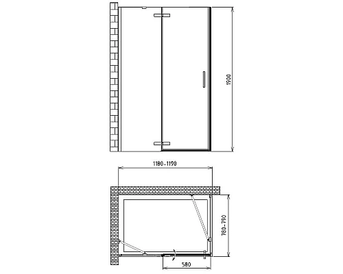 Заказать Душевой уголок 120х80 см Gemy Fall Tea S29131 прозрачное в магазине сантехники Santeh-Crystal.ru