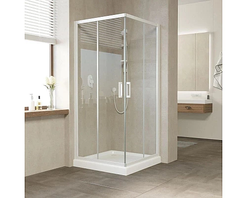 Заказать Душевой уголок 100х100 см Vegas Glass ZA 100 01 01 прозрачное в магазине сантехники Santeh-Crystal.ru