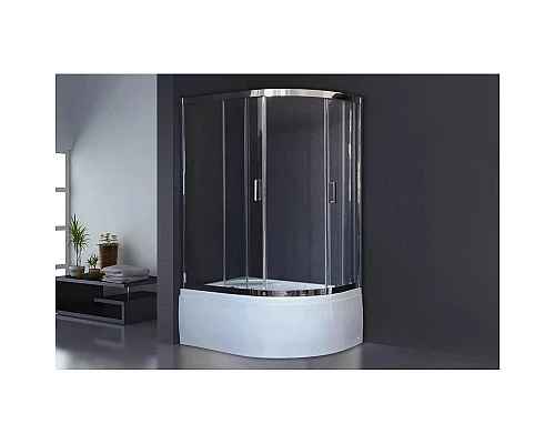 Приобрести Душевой уголок с поддоном 120х80 см Royal Bath RB8120BK-T-CH-L прозрачное в магазине сантехники Santeh-Crystal.ru