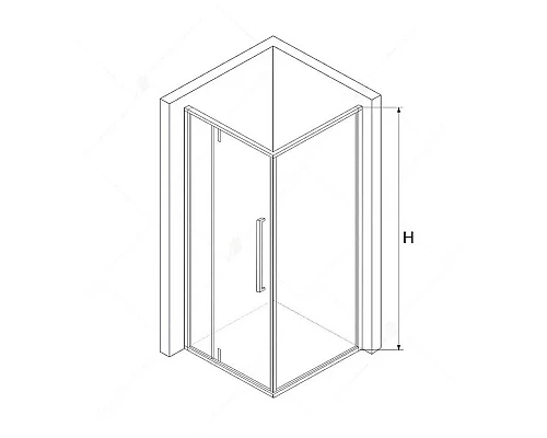 Приобрести Душевой уголок 100,5х80 см RGW SV-44B (SV-03B+Z-050-3B) Stilvoll 06324408-014 прозрачное в магазине сантехники Santeh-Crystal.ru