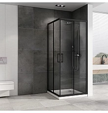 Душевой уголок 80х80 см Abber Schwarzer Diamant AG02080B-S80B прозрачное