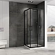 Купить Душевой уголок 80х80 см Abber Schwarzer Diamant AG02080B-S80B прозрачное в магазине сантехники Santeh-Crystal.ru