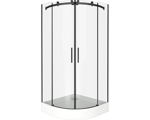 Приобрести Душевой уголок 90х90 см Good Door Galaxy R-TD-90-C-B прозрачное в магазине сантехники Santeh-Crystal.ru