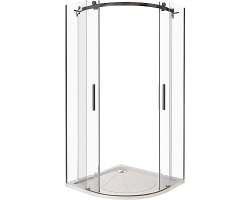 Купить Душевой уголок 100х100 см Good Door Galaxy R-TD-100-C-B прозрачное в магазине сантехники Santeh-Crystal.ru