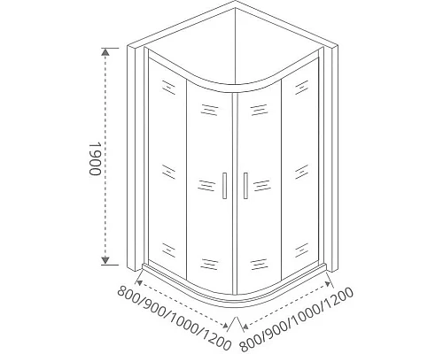 Купить Душевой уголок 120х80 см Good Door Cofe R-120-C-B прозрачное в магазине сантехники Santeh-Crystal.ru