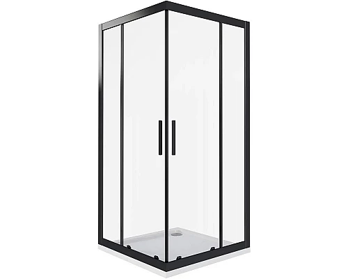 Приобрести Душевой уголок 80х80 см Good Door Cofe CR-80-C-B прозрачное в магазине сантехники Santeh-Crystal.ru