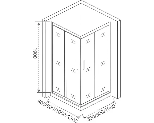 Приобрести Душевой уголок 90х90 см Good Door Cofe CR-90-C-B прозрачное в магазине сантехники Santeh-Crystal.ru