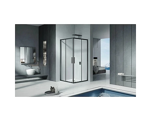 Приобрести Душевой уголок 100х100 см Good Door Cofe CR-100-C-B прозрачное в магазине сантехники Santeh-Crystal.ru