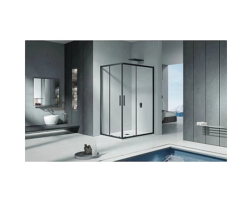 Приобрести Душевой уголок 120х80 см Good Door Cofe CR-120-80-C-B прозрачное в магазине сантехники Santeh-Crystal.ru