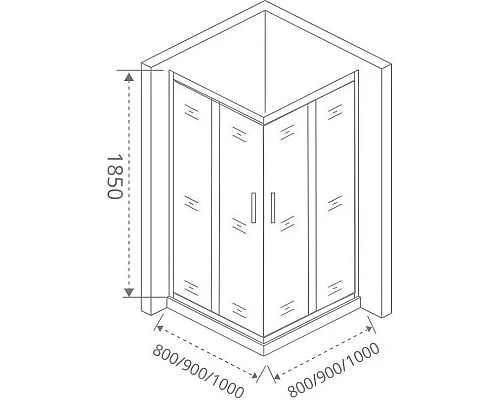 Купить Душевой уголок 90х90 см Good Door Lira CR-90-C-CH прозрачное в магазине сантехники Santeh-Crystal.ru