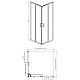 Купить Душевой уголок 90х90 см Aquatek AQ ARI KV 09020CH прозрачное в магазине сантехники Santeh-Crystal.ru