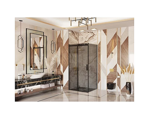 Приобрести Душевой уголок 120х110 см Ambassador Benefit 19022201HBB-110HBB тонированное в магазине сантехники Santeh-Crystal.ru
