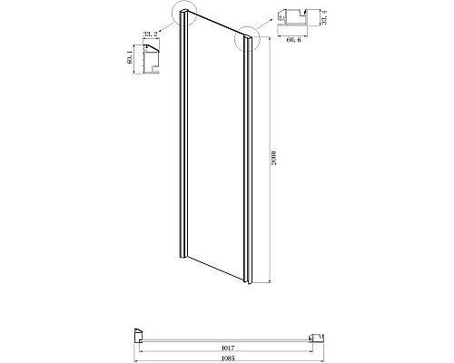 Купить Душевой уголок 140х110 см Ambassador Intense 110022203IBB-110IBB тонированное в магазине сантехники Santeh-Crystal.ru