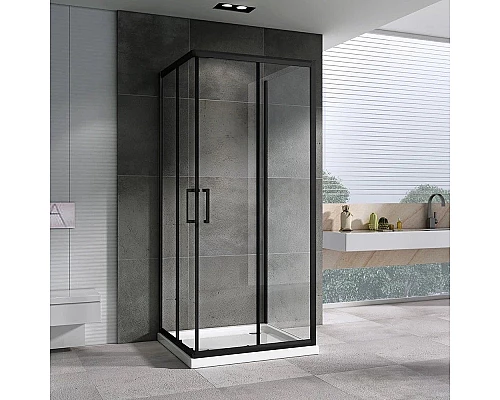 Приобрести Душевой уголок 90х90 см Abber Schwarzer Diamant AG02090B-S90B прозрачное в магазине сантехники Santeh-Crystal.ru