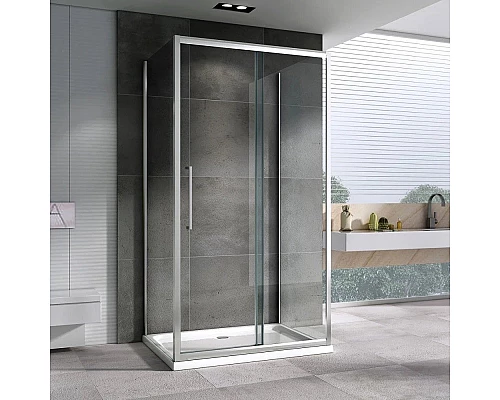 Купить Душевой уголок 100х80 см Abber Schwarzer Diamant AG30100H-S80-S80 прозрачное в магазине сантехники Santeh-Crystal.ru