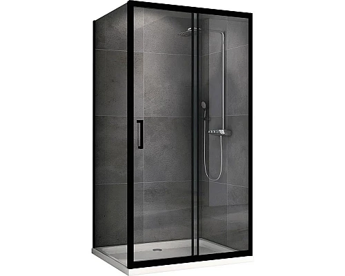 Приобрести Душевой уголок 150х85 см Abber Schwarzer Diamant AG30150B-S85B прозрачное в магазине сантехники Santeh-Crystal.ru