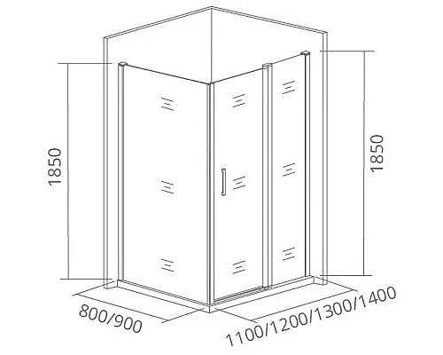 Заказать Боковая стенка 80 см Good Door Latte SP-80-C-WE прозрачное в магазине сантехники Santeh-Crystal.ru