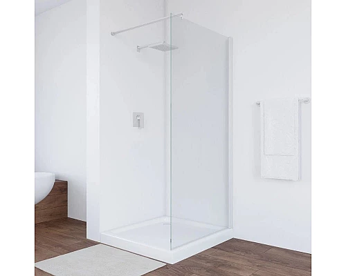 Приобрести Неподвижная перегородка 106х189 см Vegas Glass EAF 106 01 01 прозрачное в магазине сантехники Santeh-Crystal.ru