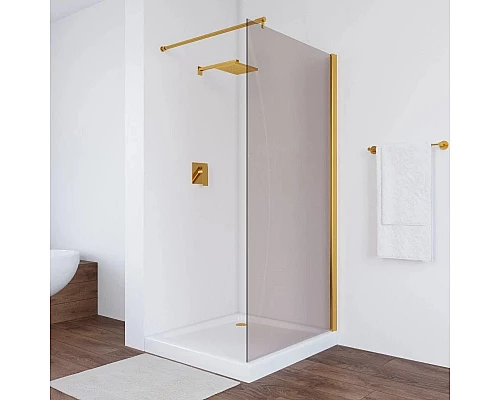 Приобрести Неподвижная перегородка 106х189 см Vegas Glass EAF 106 09 05 бронза в магазине сантехники Santeh-Crystal.ru