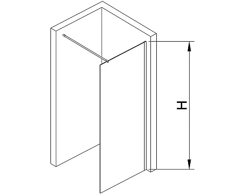Заказать Неподвижная перегородка 60 см RGW WA-002 Walk-in 35100206-11 прозрачное в магазине сантехники Santeh-Crystal.ru