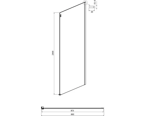 Приобрести Боковая стенка 90 см Ambassador Benefit 90HBB тонированное в магазине сантехники Santeh-Crystal.ru