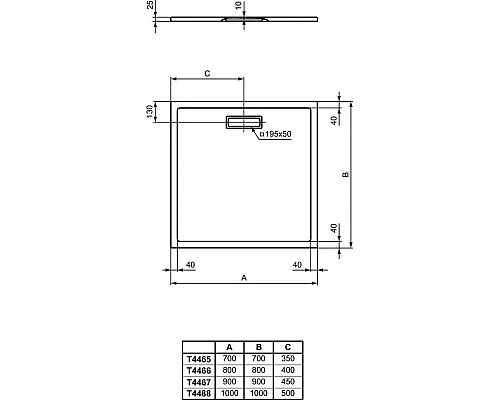 Заказать Акриловый поддон 100x100 см Ideal Standard Ultra Flat New T4488V1 в магазине сантехники Santeh-Crystal.ru
